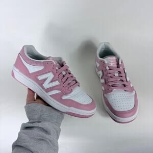 New Balance 480 Athletic Sneakers Women's 8 Pink White Lace-Up Low Top Shoes